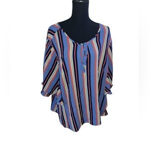 UNITED SPECTRUM Multicolored Striped Blouse